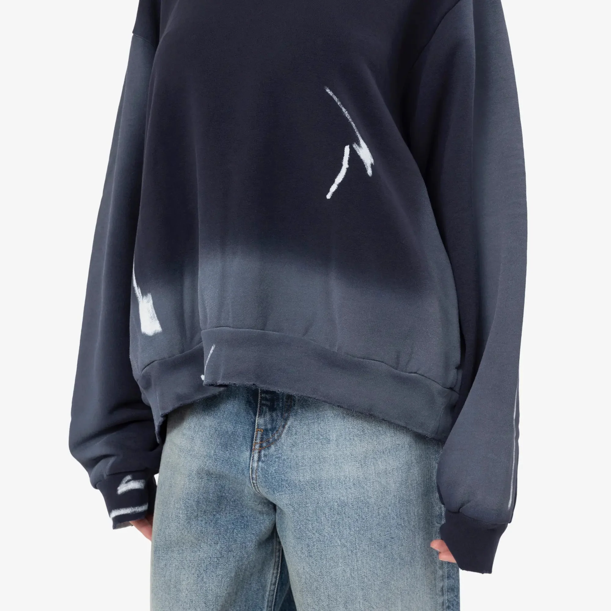 Sprayed Logo Ribbon Hoody - Image 5