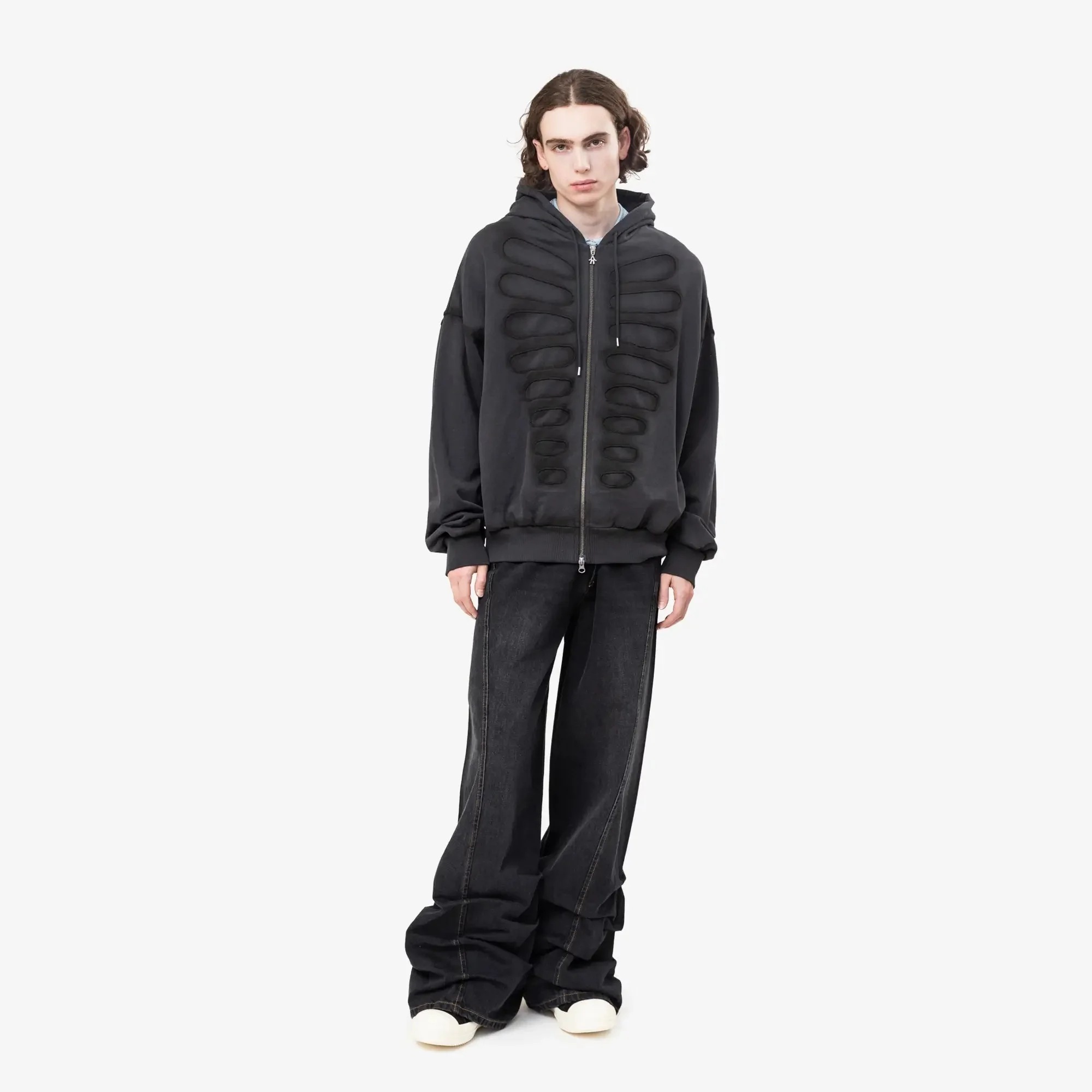 Tim Oversize Fake Cut Shoulderless Hoody - Image 6