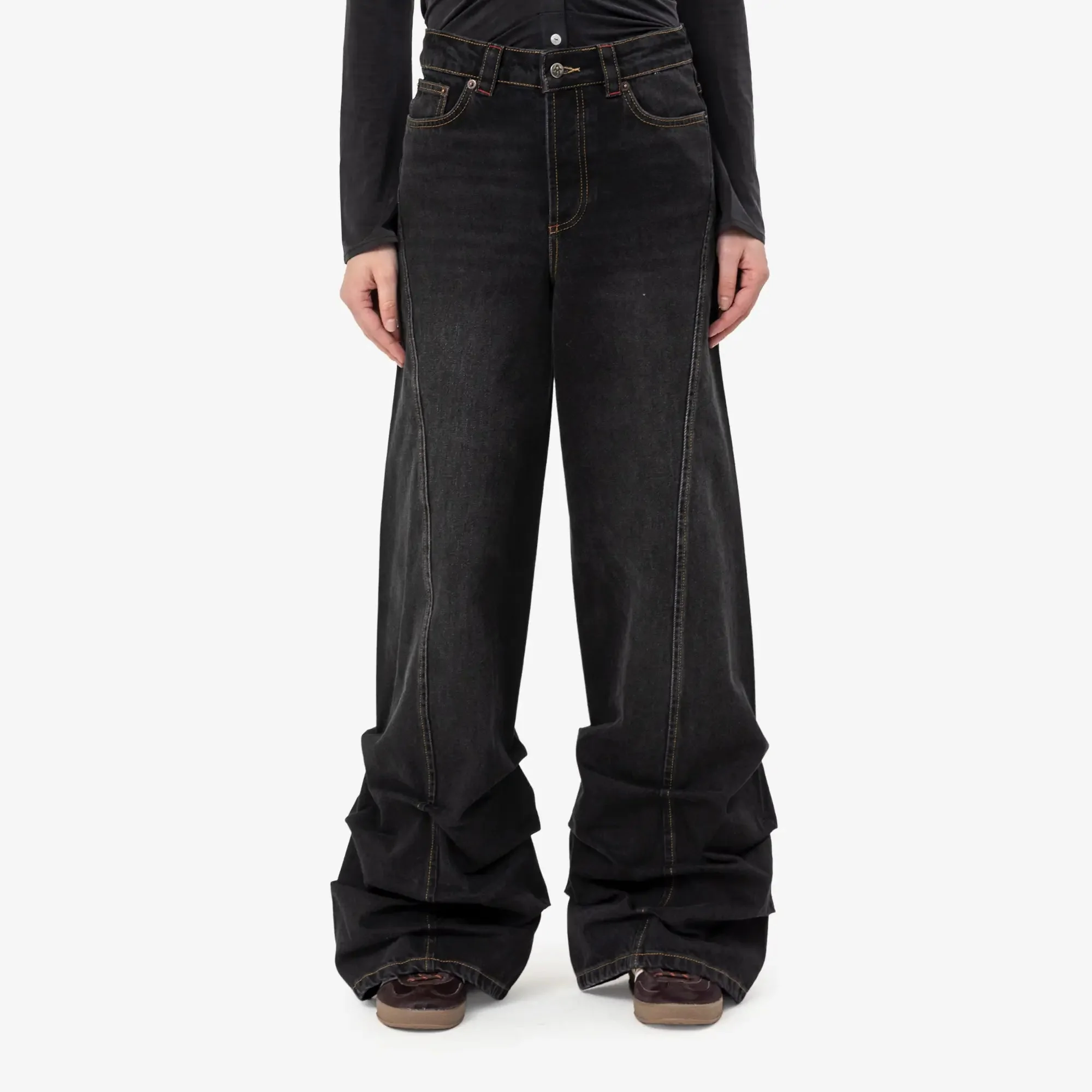 Womens Jessie Pleated Jeans