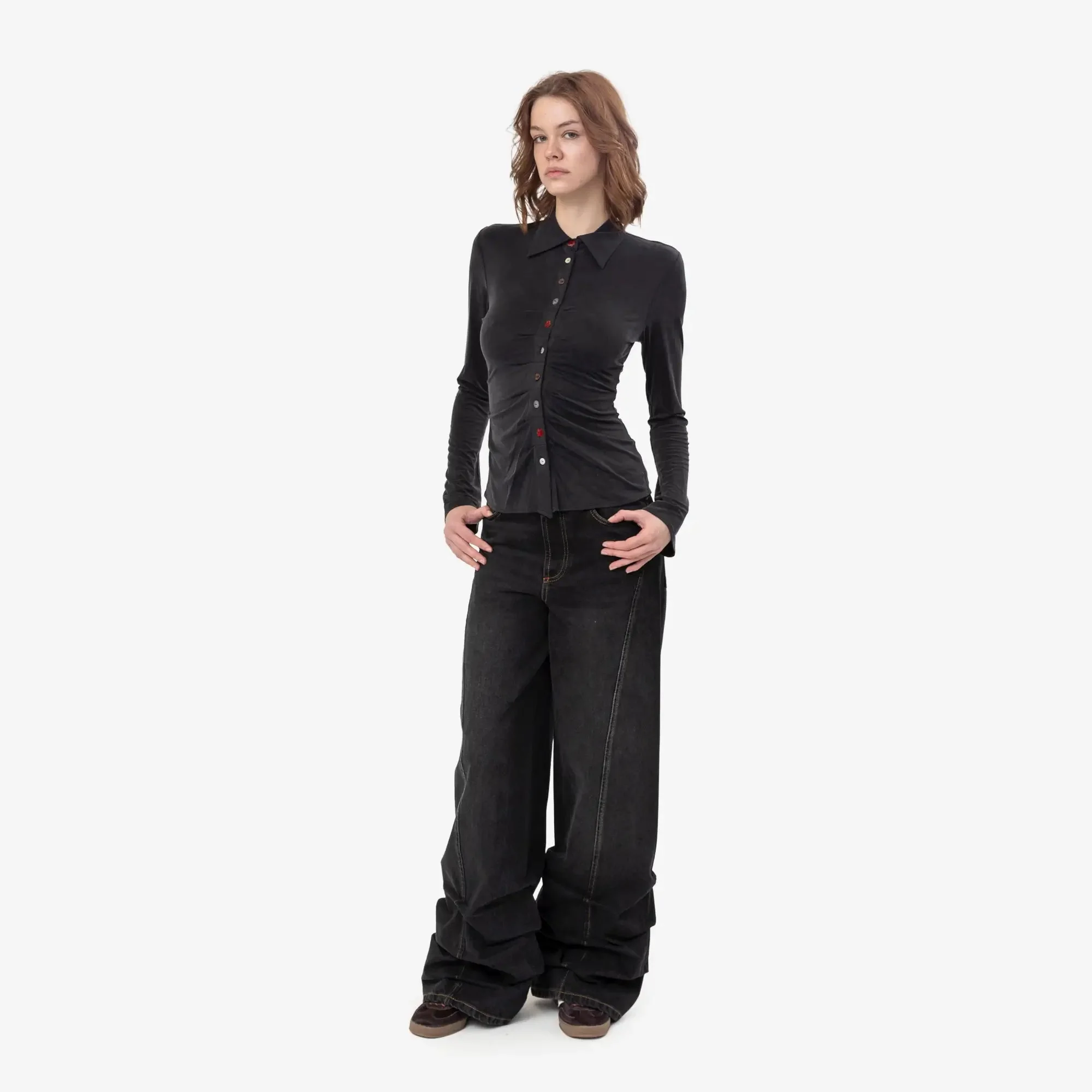 Womens Simone Cupro Shirt - Image 2