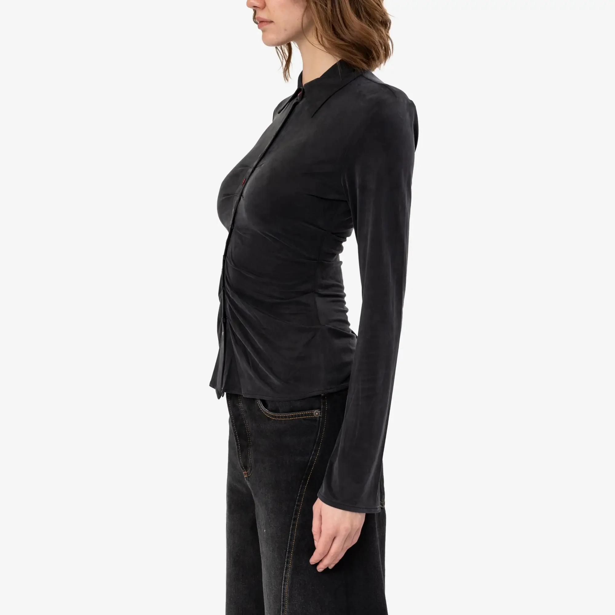 Womens Simone Cupro Shirt - Image 3