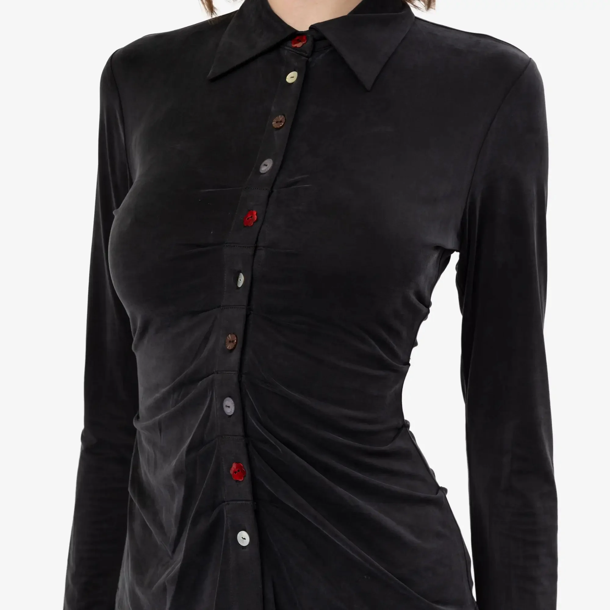 Womens Simone Cupro Shirt - Image 5