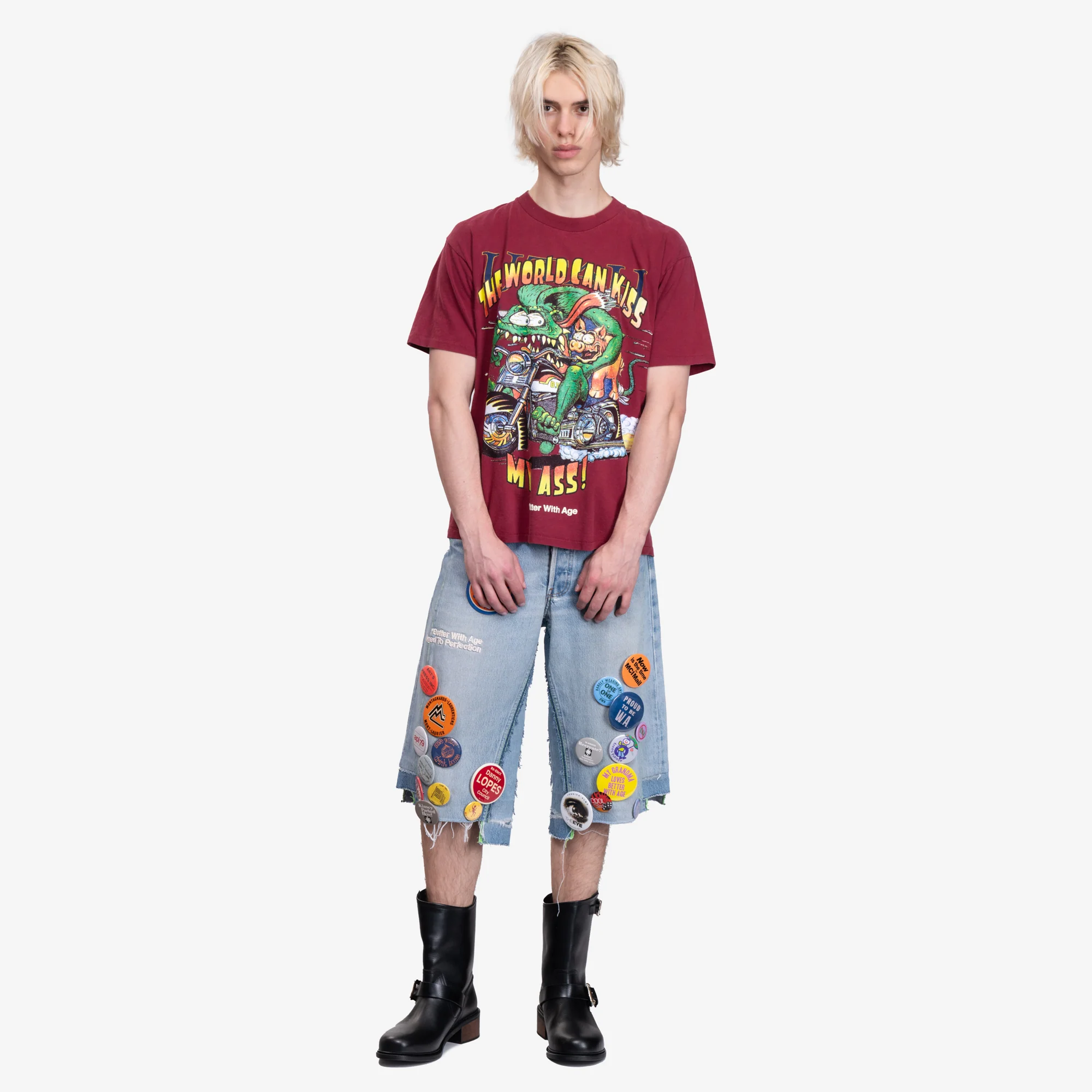 Campaign Triple Wide Long Denim Shorts - Image 8