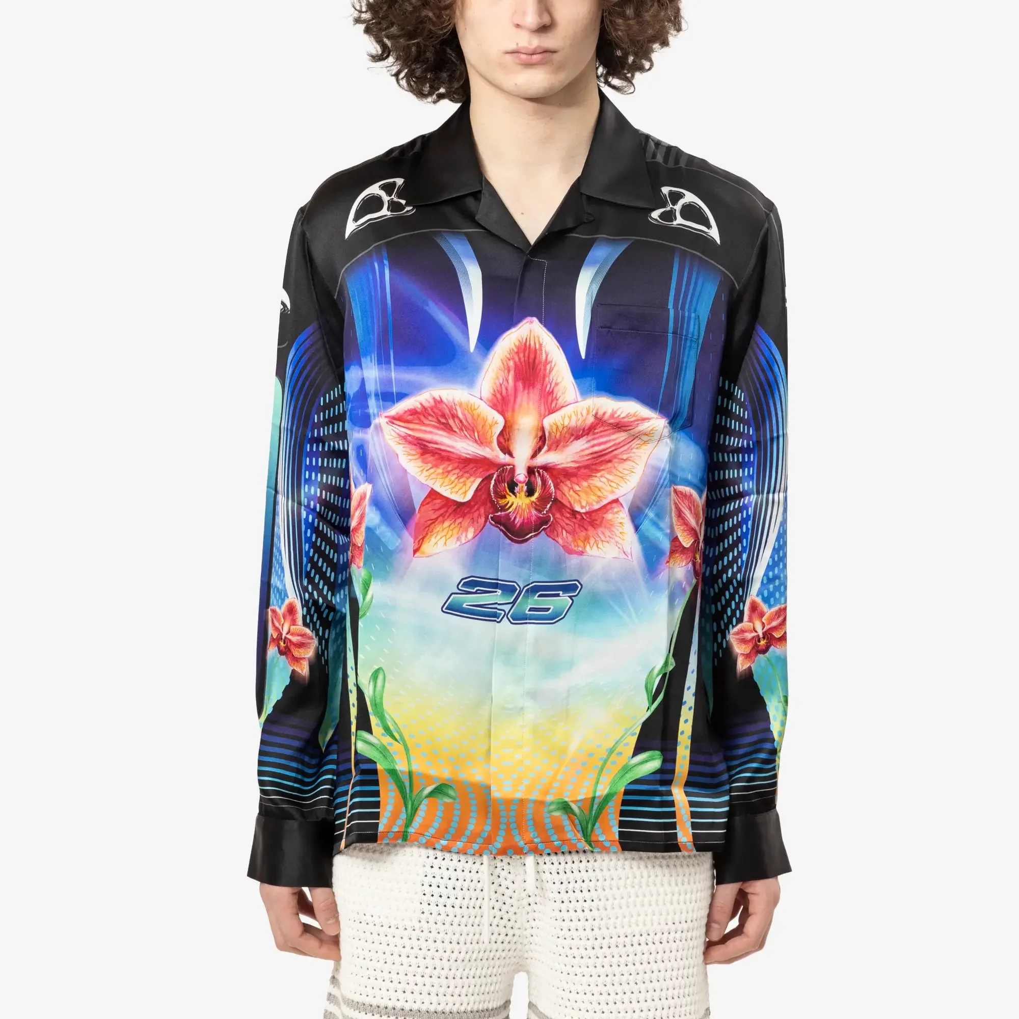 Orchid Racer Cuban Collar LS Shirt