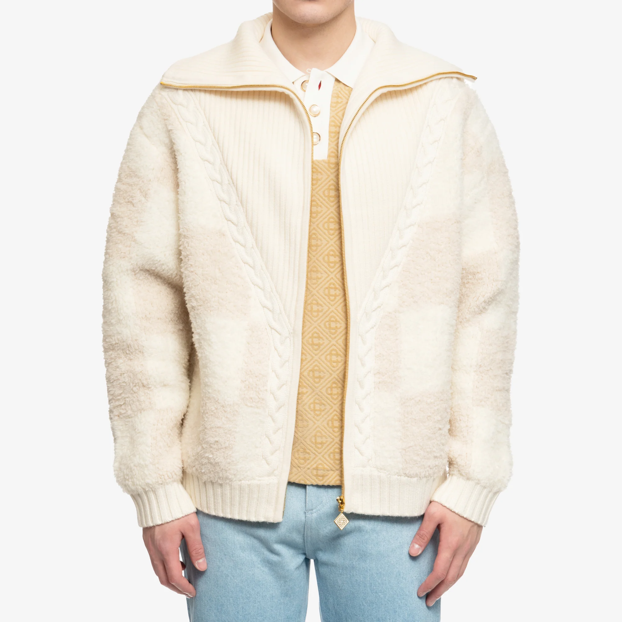 Checked Boucle Cardigan