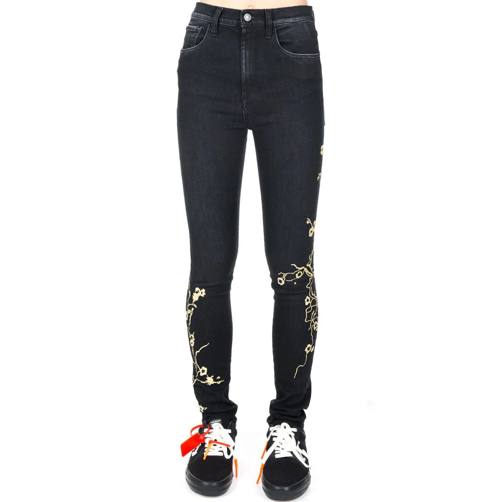Womens Cherry Blossom Skinny Jeans
