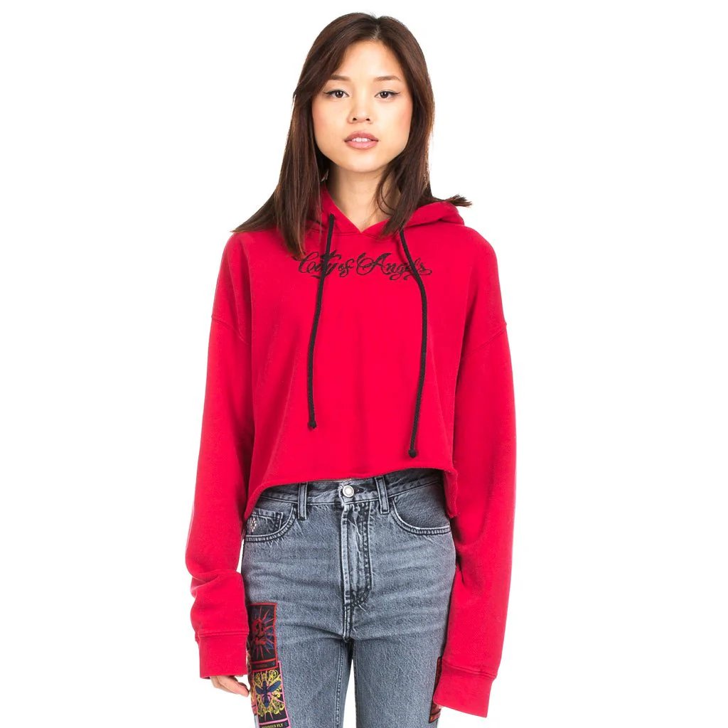 Womens City of Angels Cropped Hoody