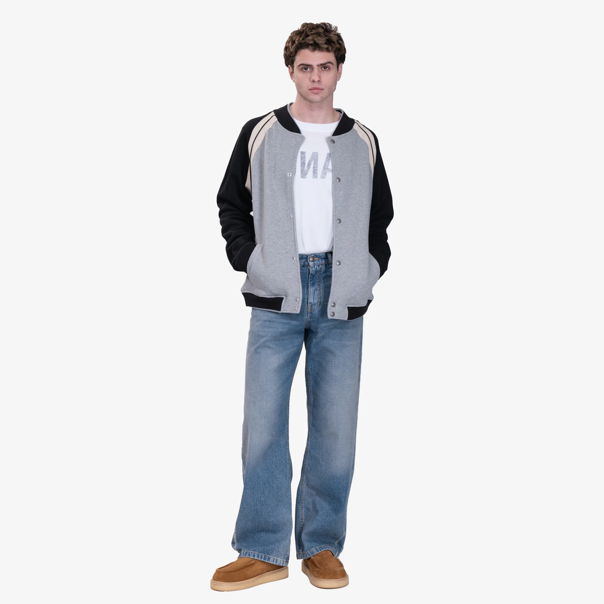 Curved Logo Loose Jeans - Image 2