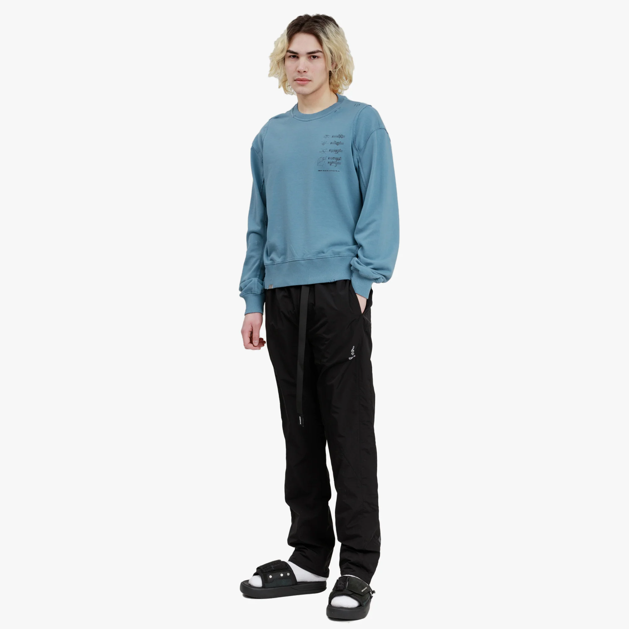 Distressed Panel Sweatshirt - Image 2