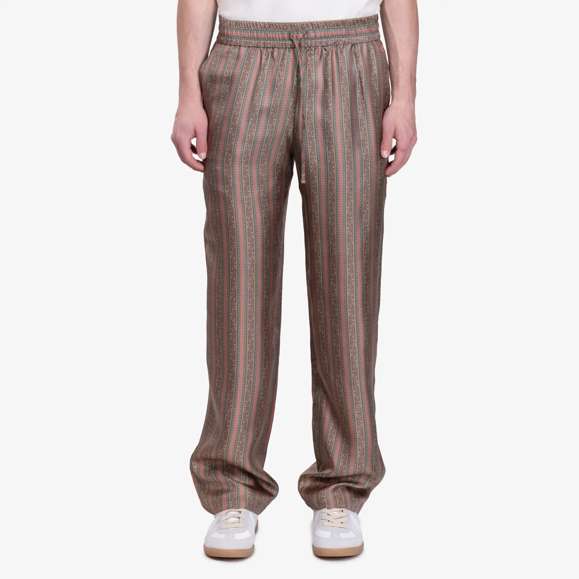 Le Pantalon Rayure Fleuries