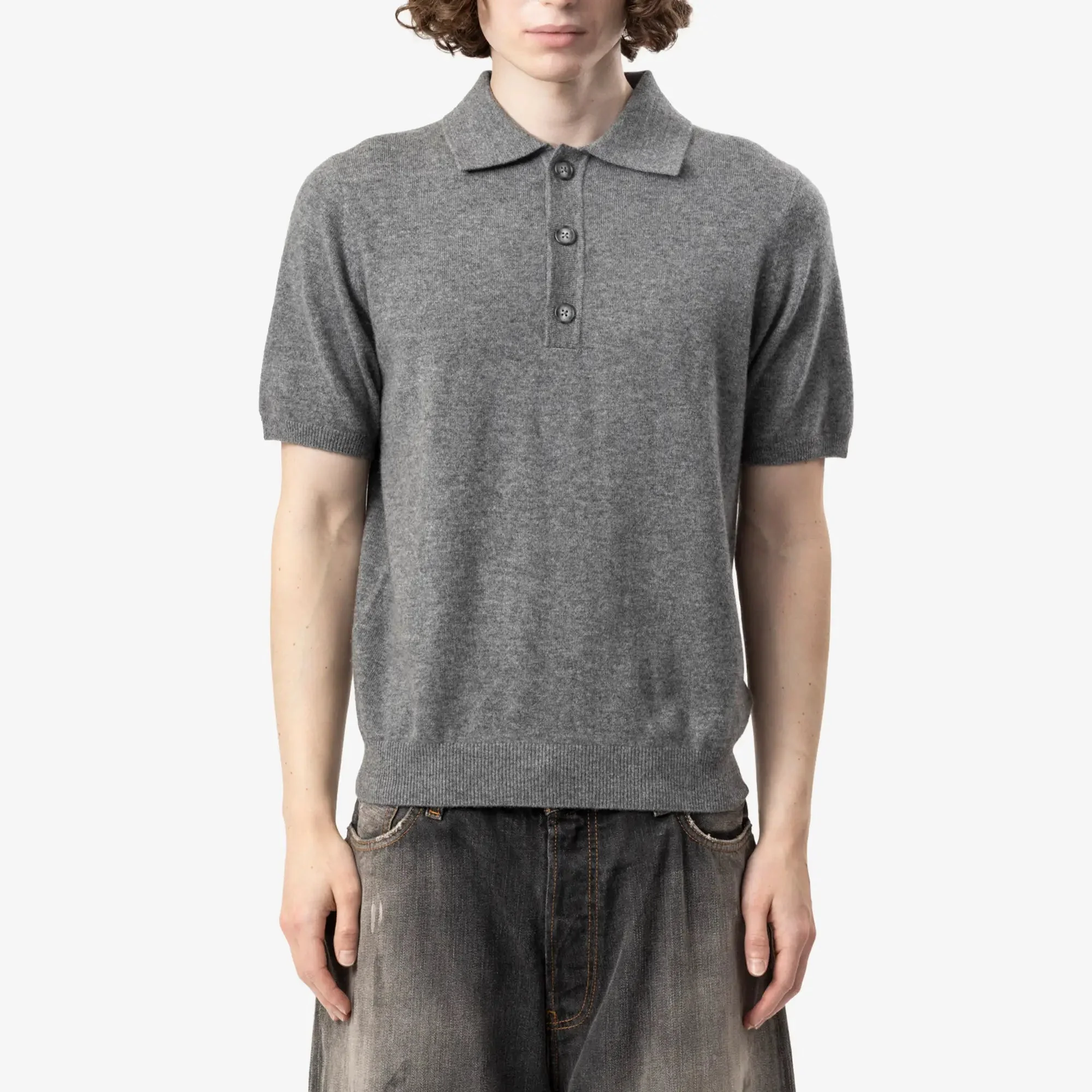 Short Sleeve Knit Polo