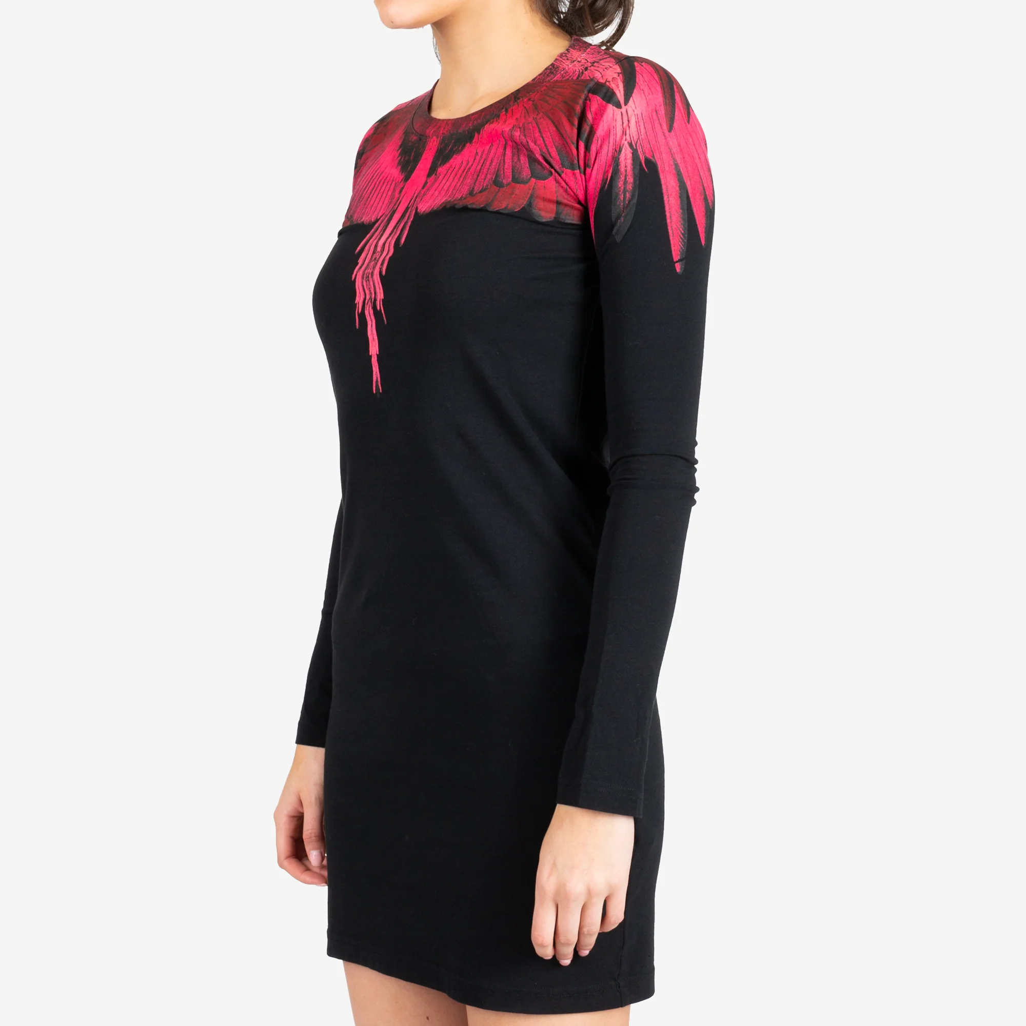 Womens Fuchsia Wings Dress - Image 2
