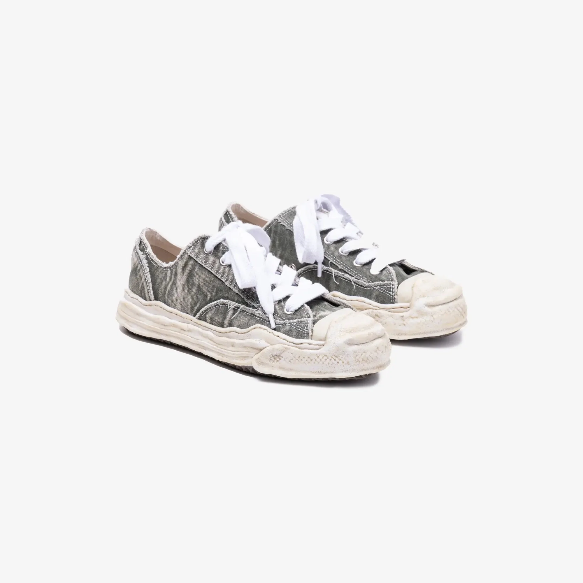 Hank Bleached Canvas Low-Top Sneakers