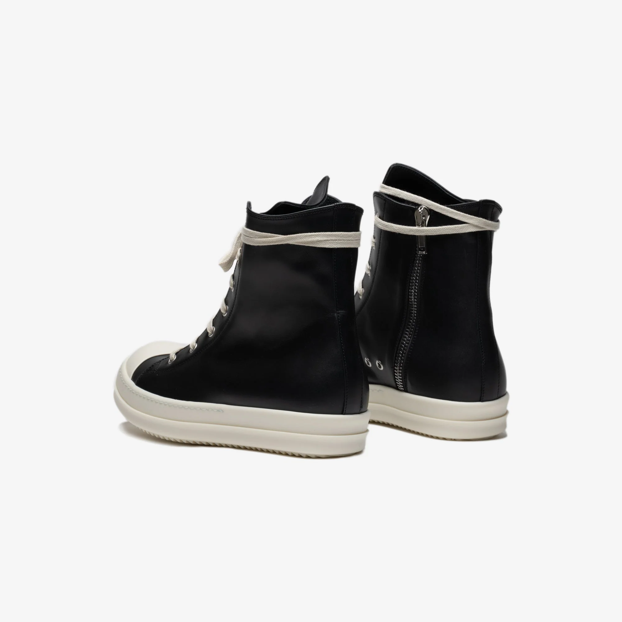 High-Top Leather Sneakers - Image 2