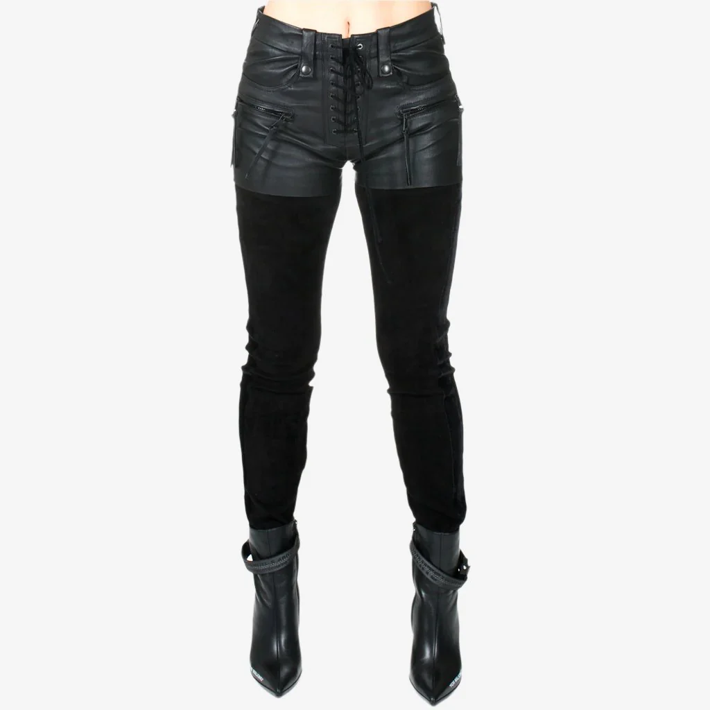 Womens Lace Up Short Leggings