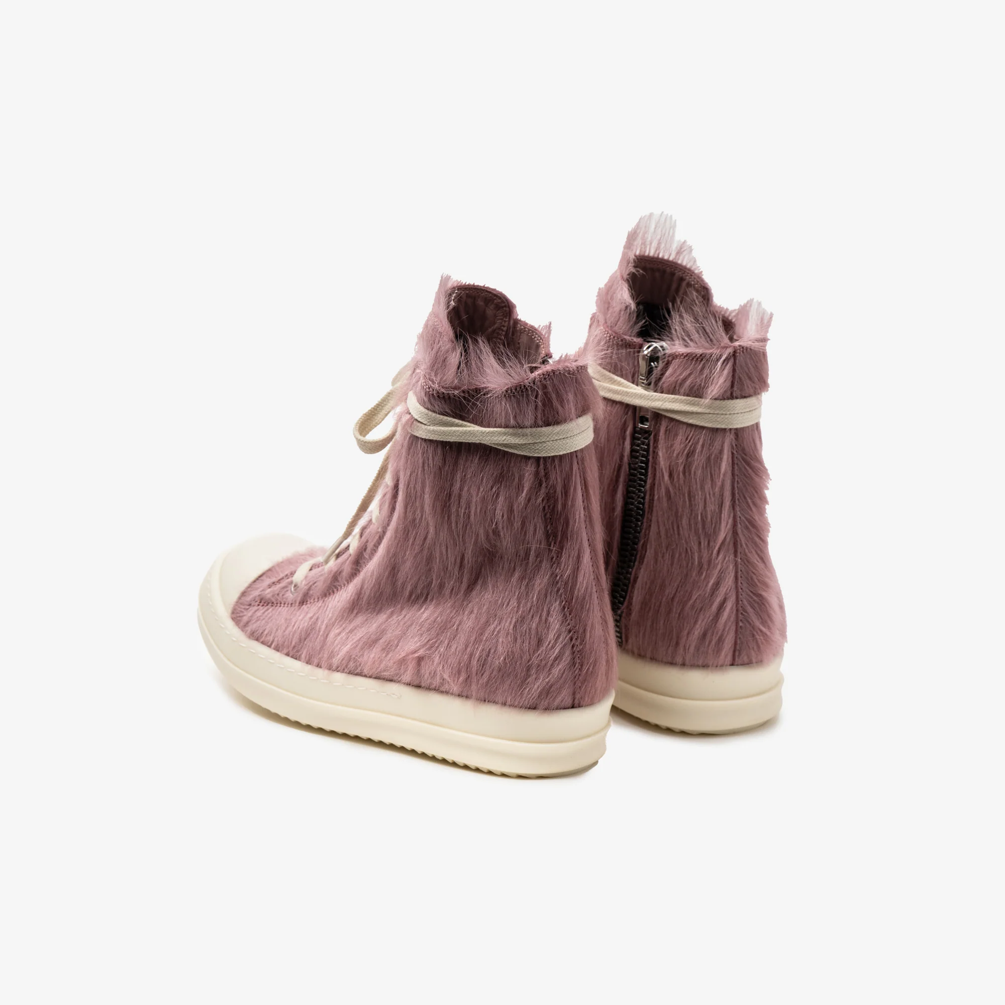 Womens Fur High-Top Sneakers - Image 2