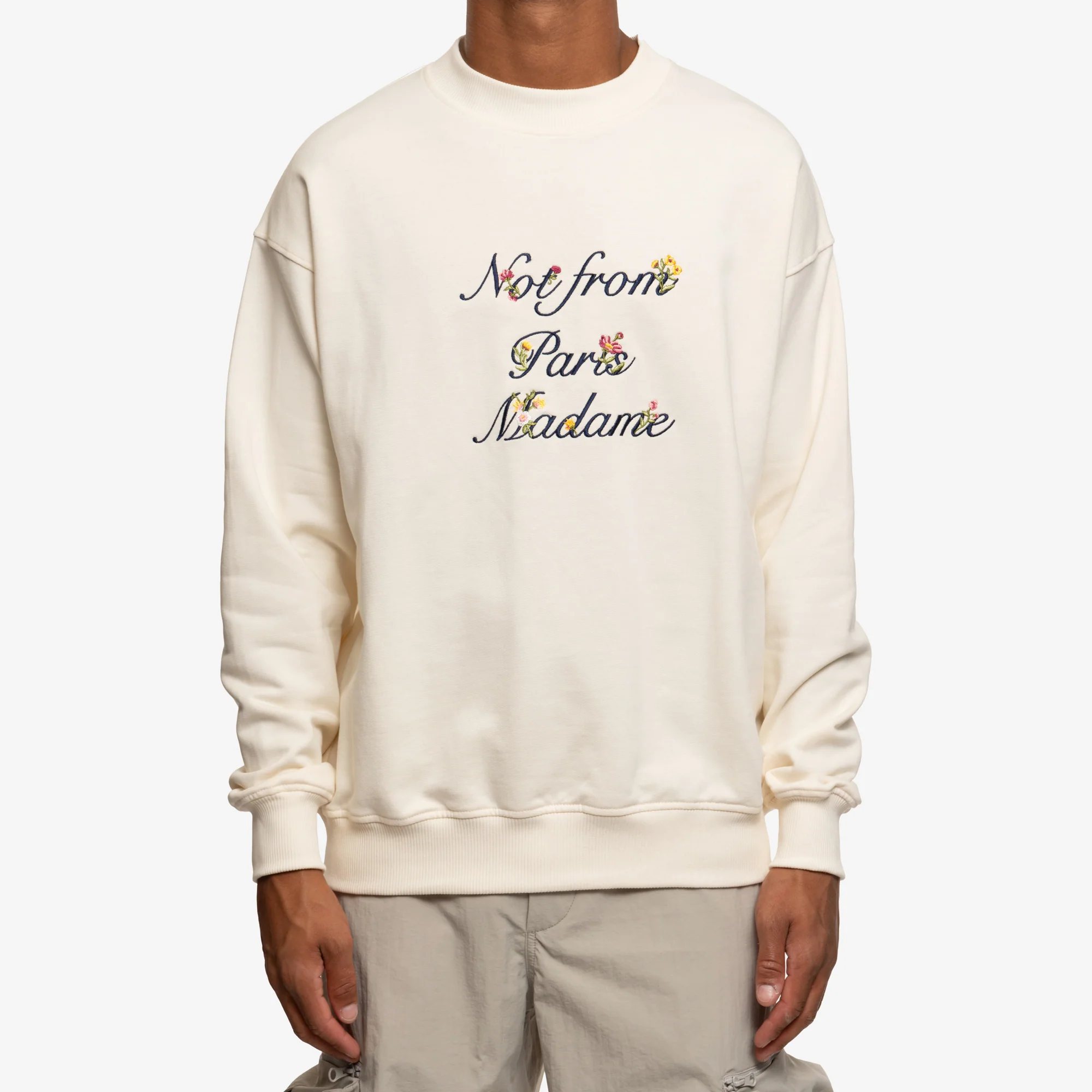 Le Sweat Slogan a Fleurs