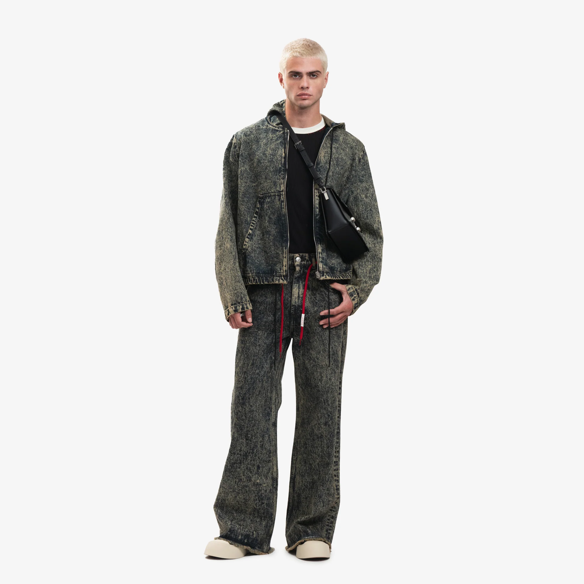 Marble Dyed Zip Hoody - Image 2