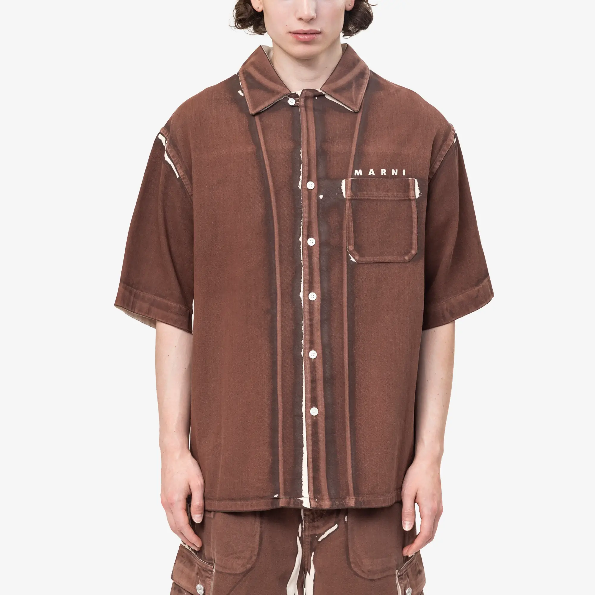 Screen Printed Light Denim SS Shirt