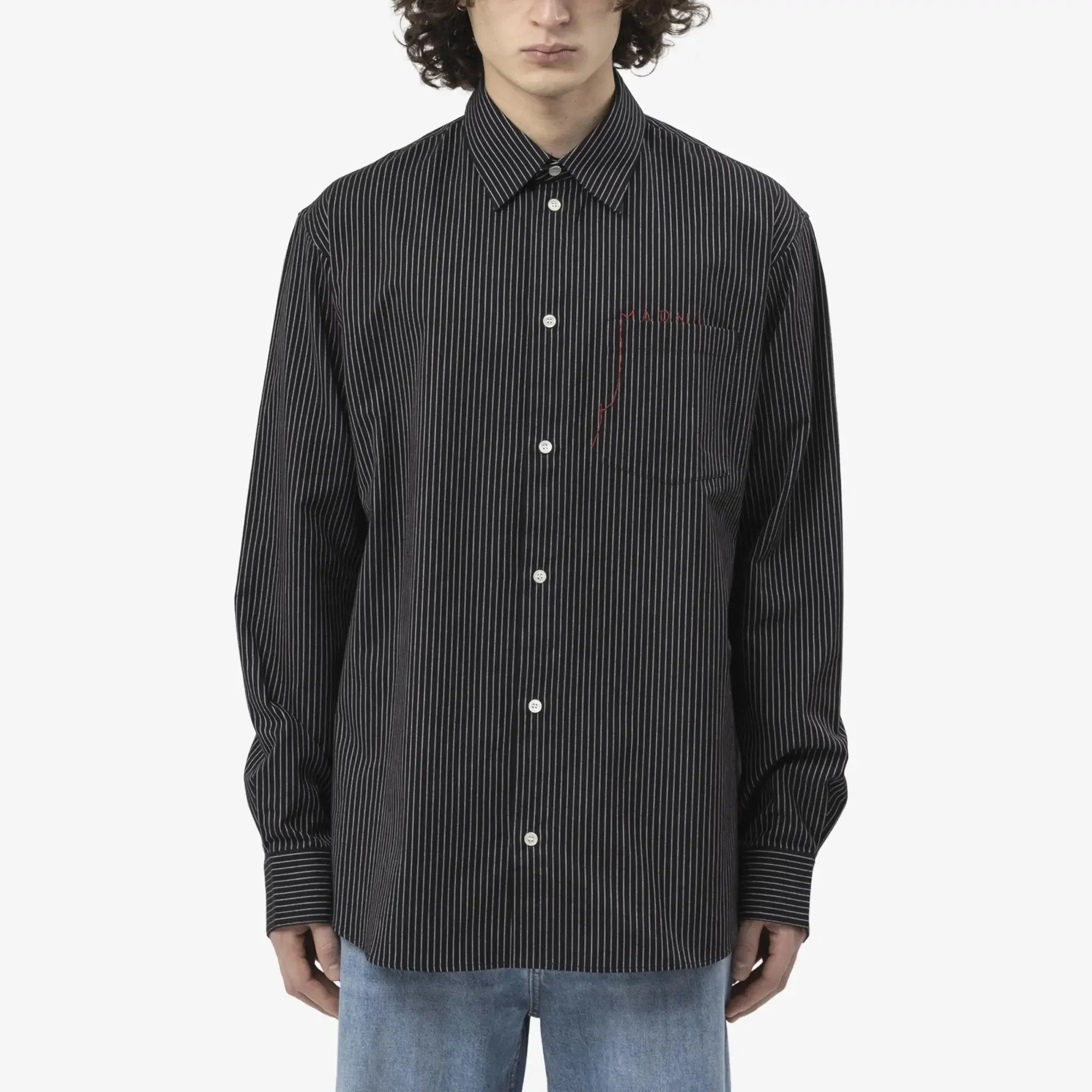Striped Pocket Logo Shirt