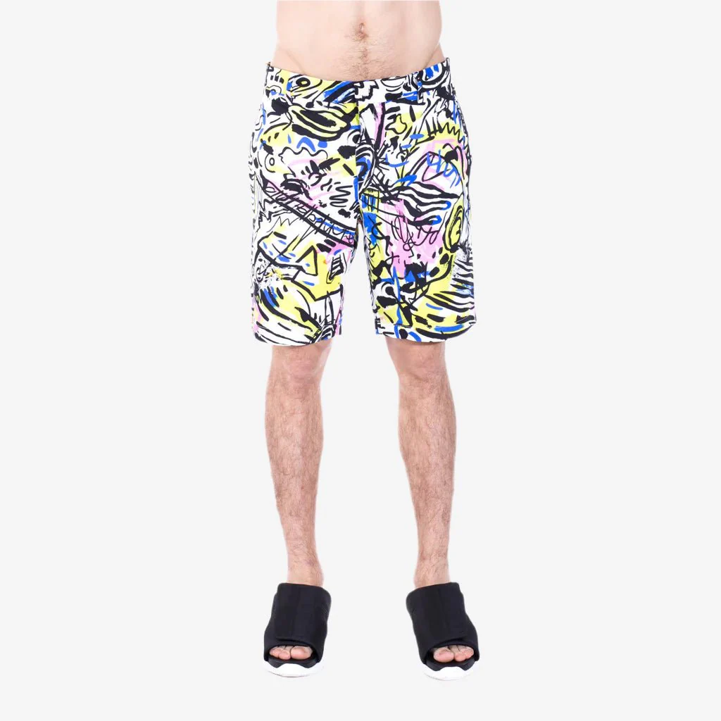 Multi Color Graffiti Shorts