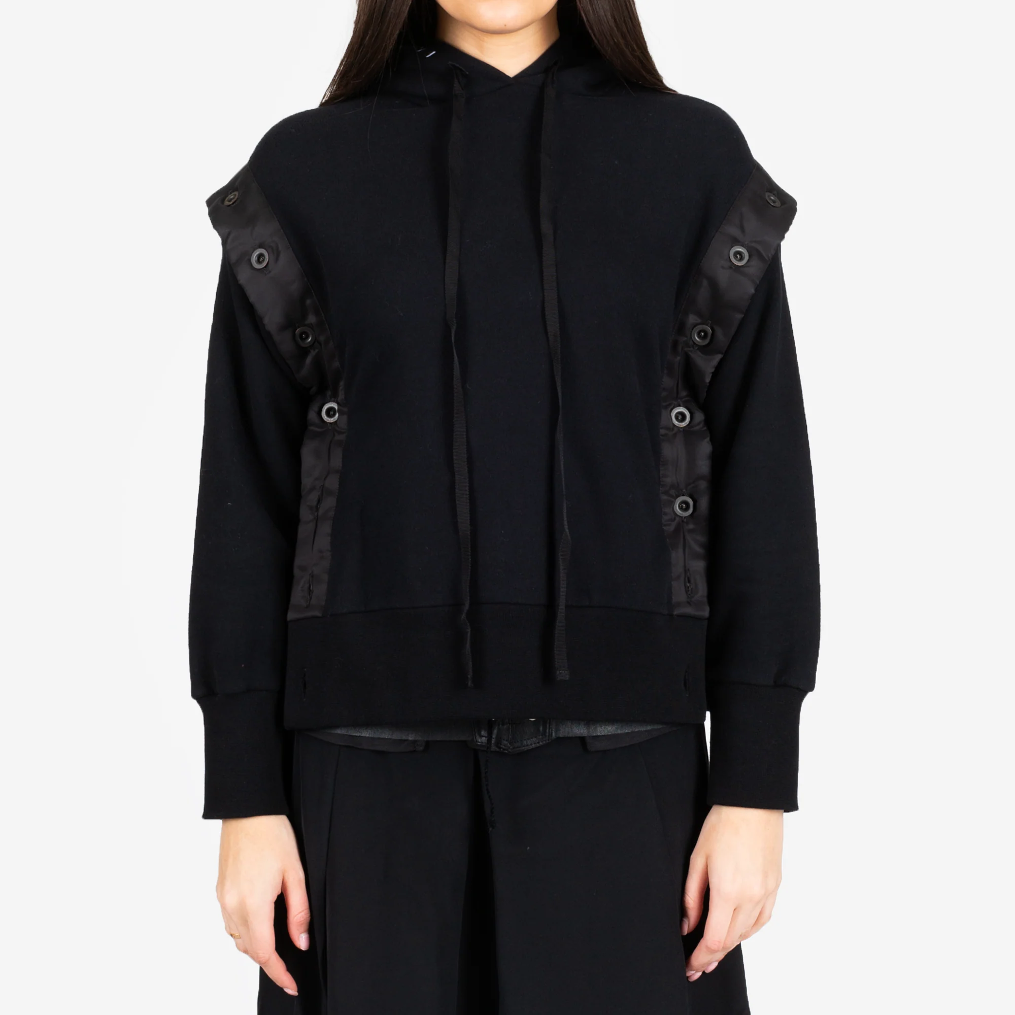 Womens Open Button Hoody