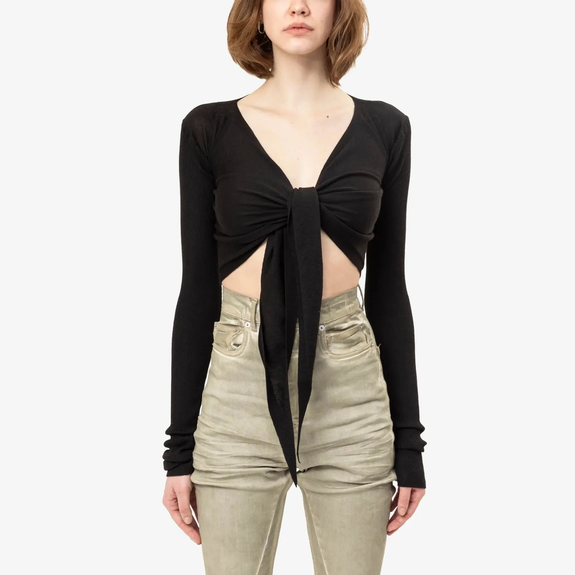 Womens Crop Wrap Top