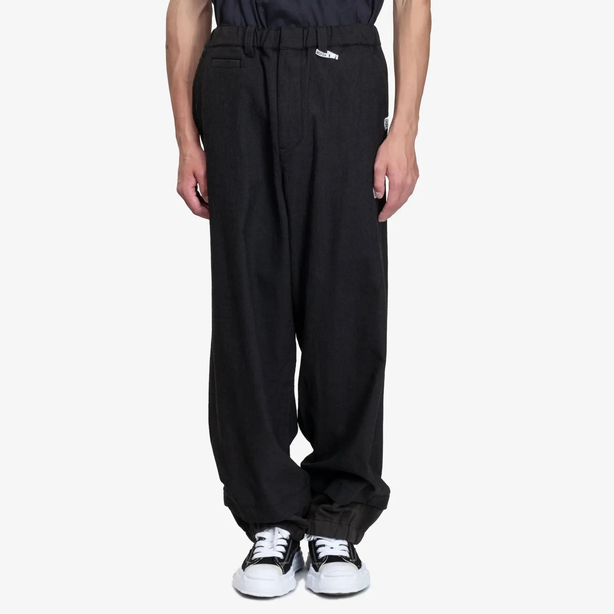 Sleeve Layered Wool Trousers