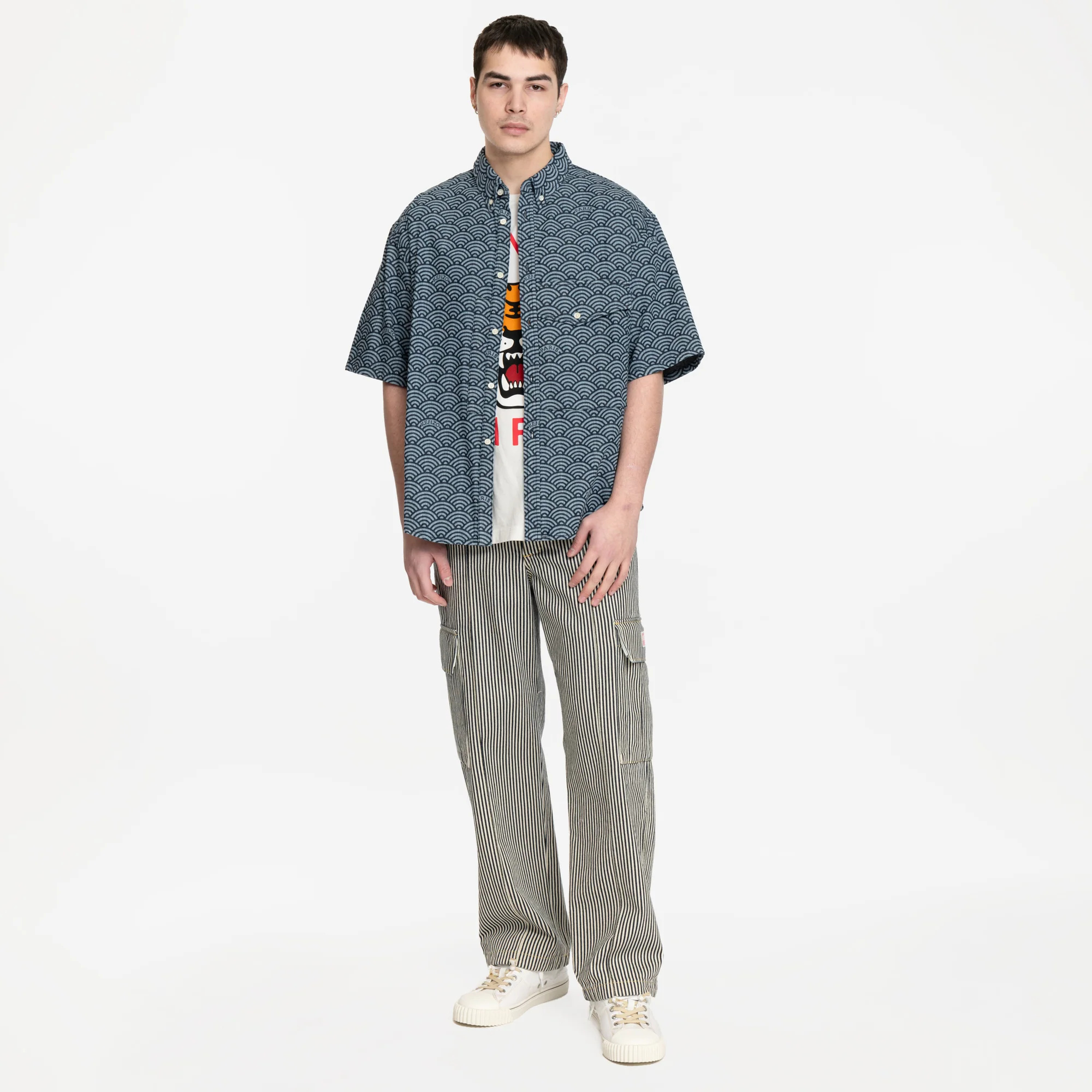 Striped Army Straight Jeans - Image 2