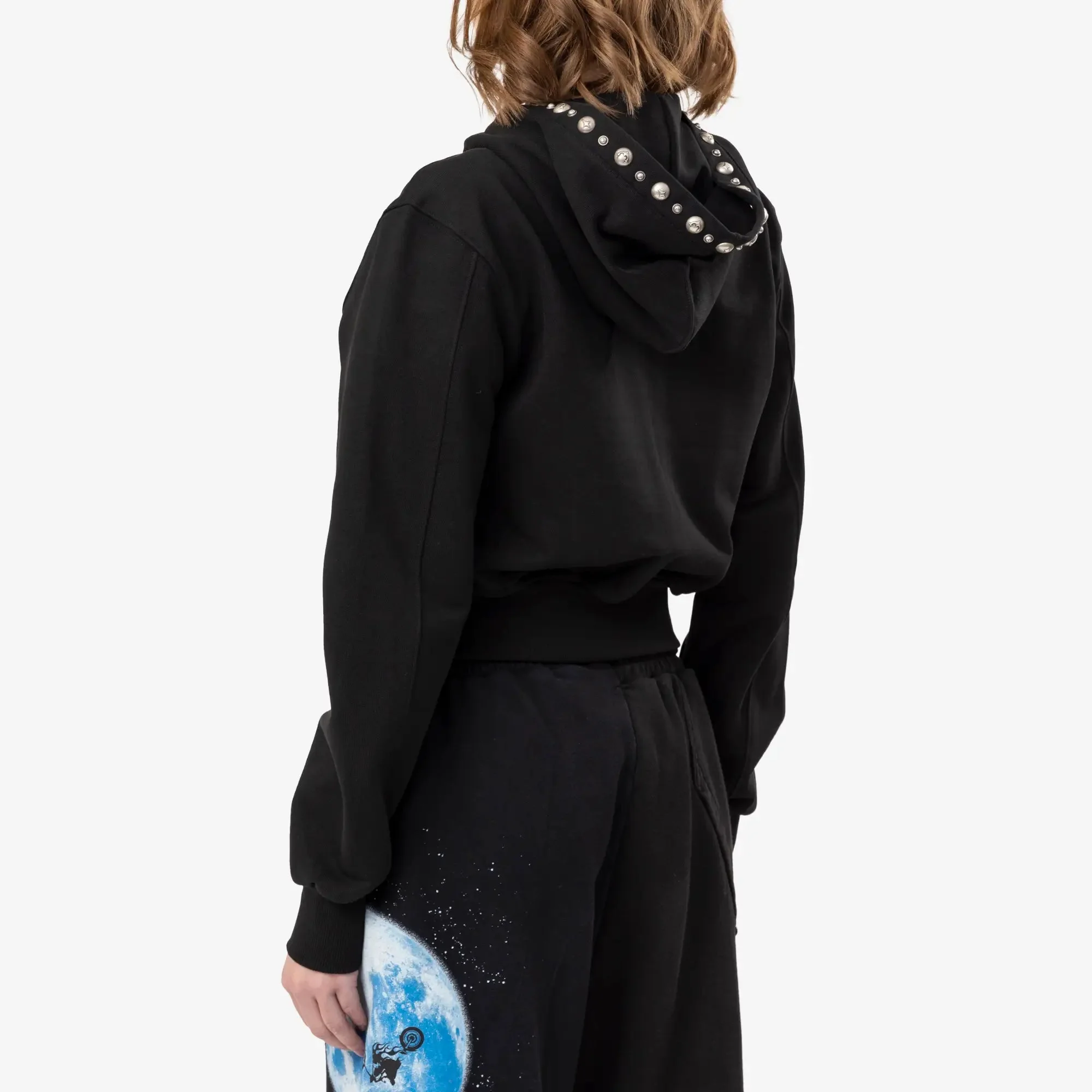 Womens TC Studded Line Cropped Zip Hoody - Image 4