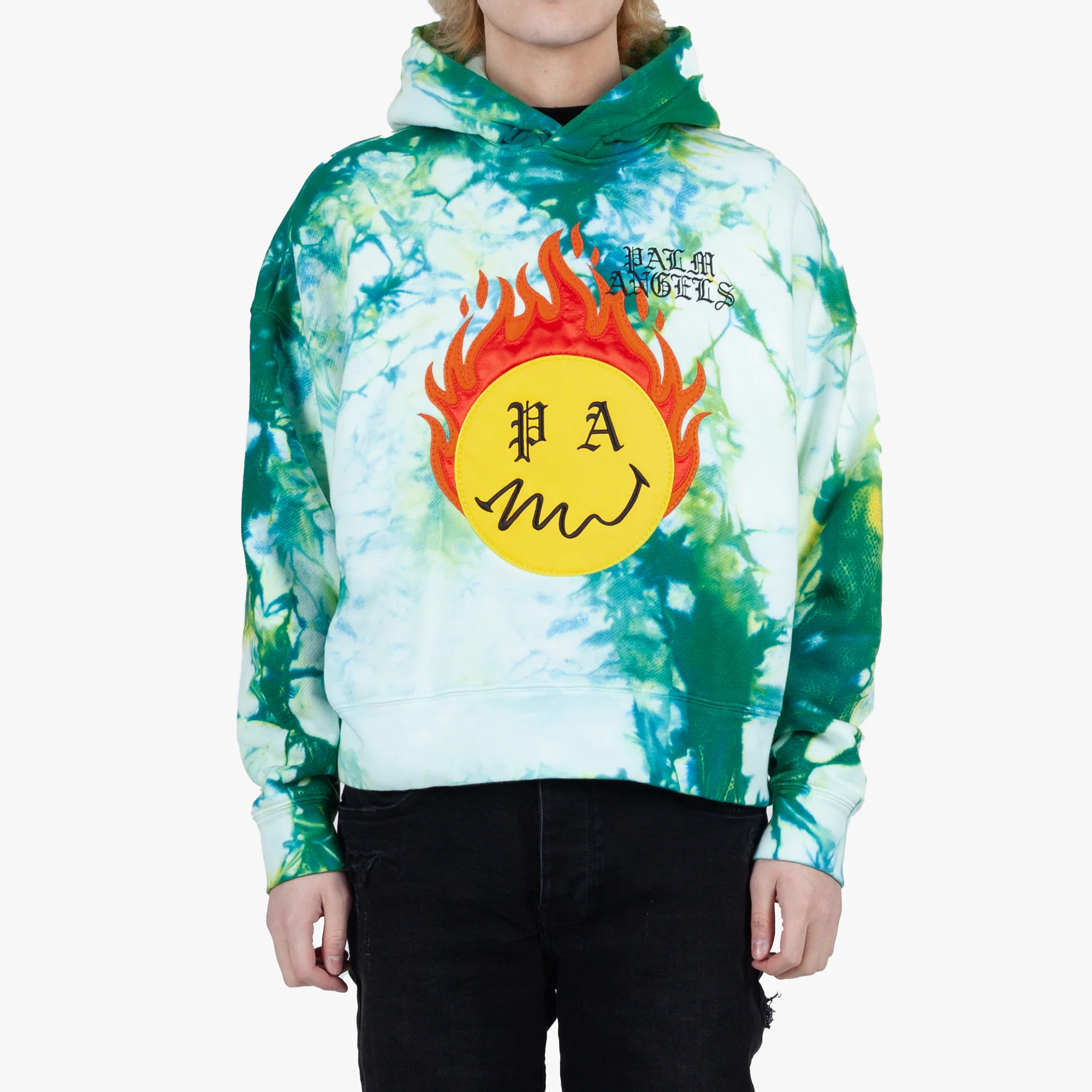 Tie Dye Burning Head Hoodie