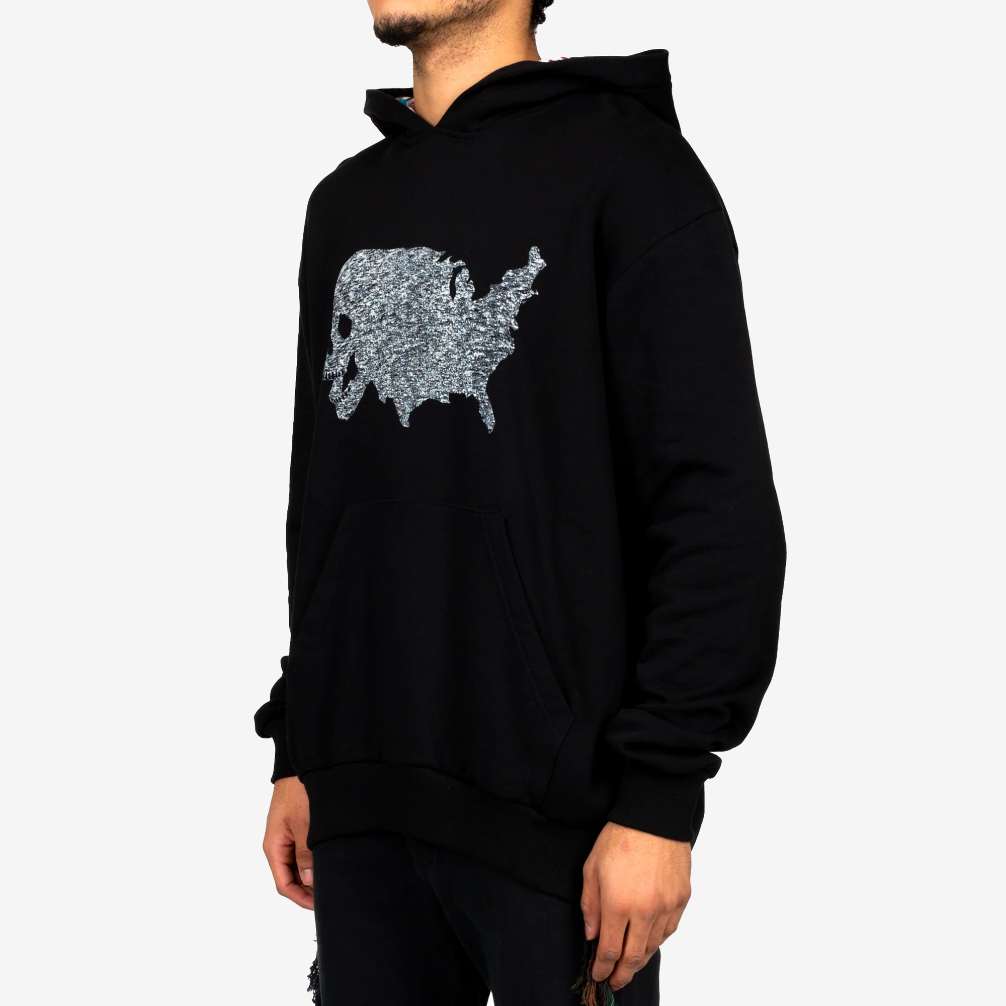 USA Skull Tweed Hoody - Image 2