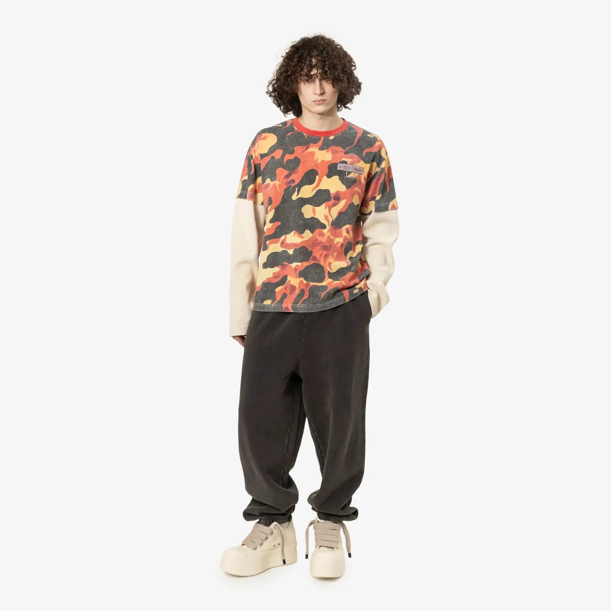 Flame Camo Double Sleeve Tee - Image 2