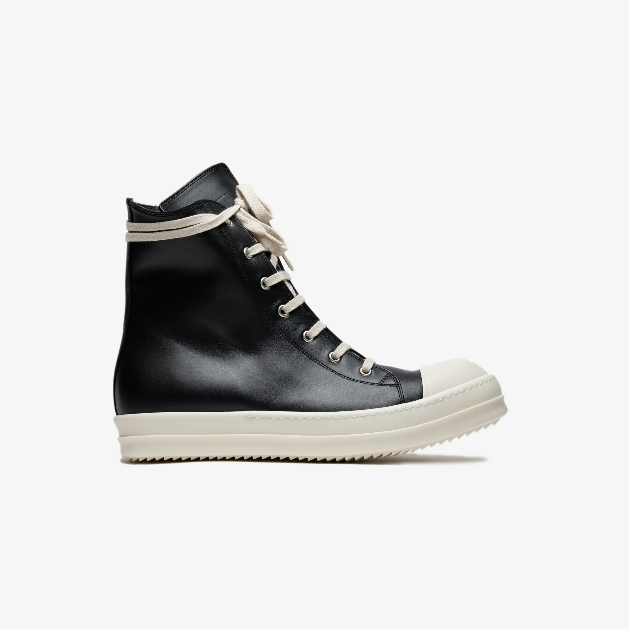 Womens High-Top Leather Sneakers - Image 3