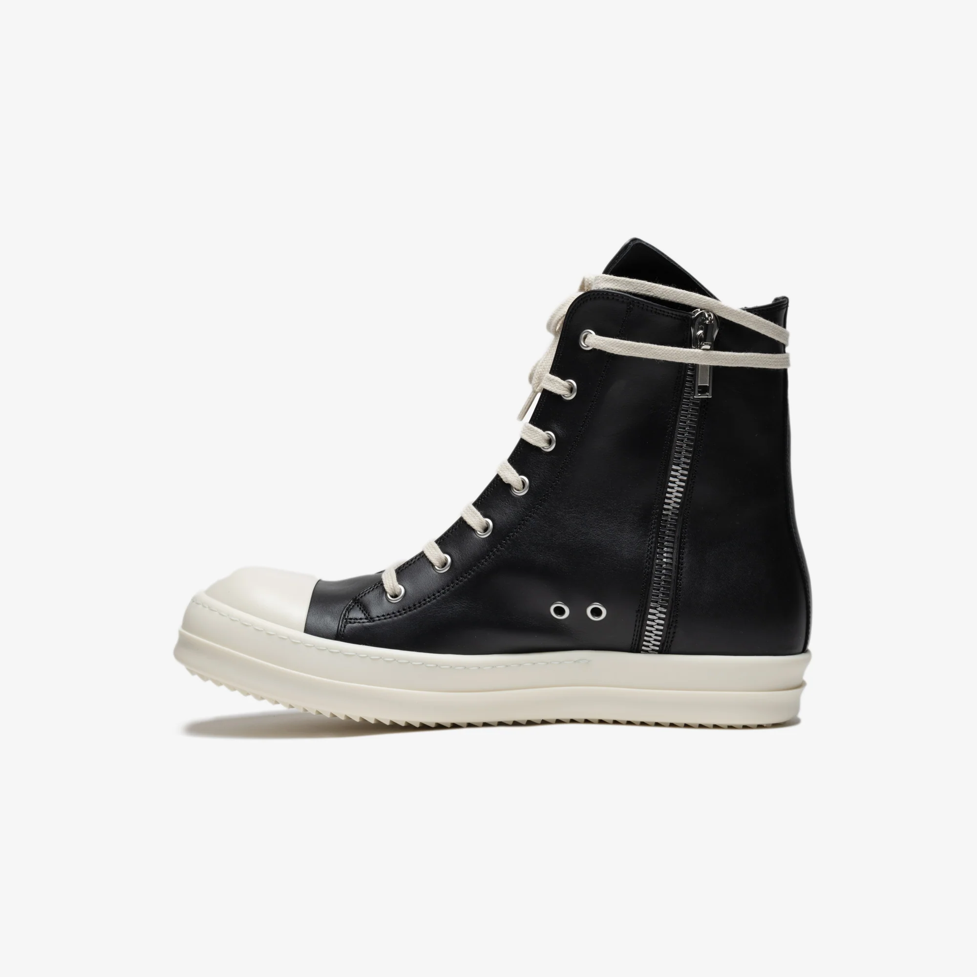 Womens High-Top Leather Sneakers - Image 4