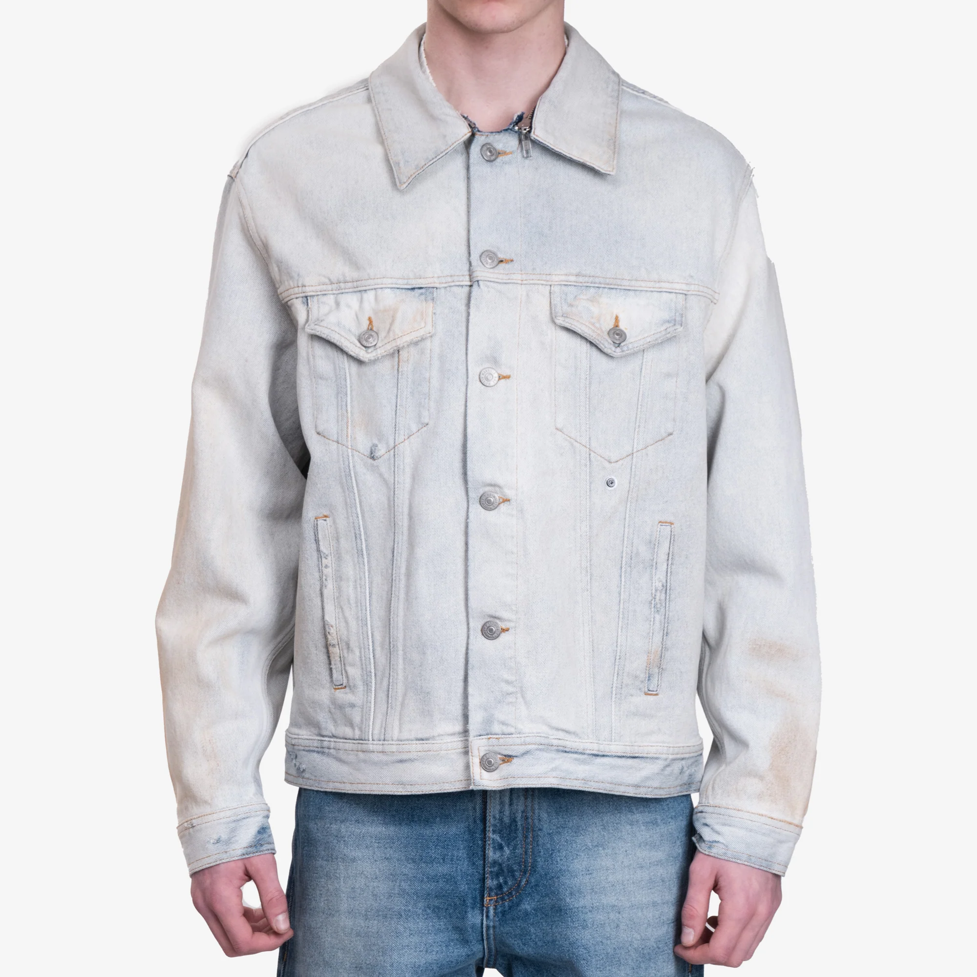 Zip Collar Denim Jacket